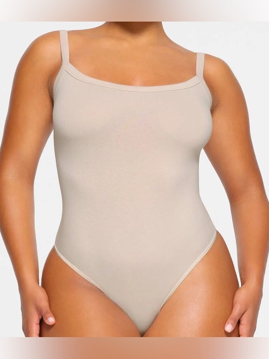 SKIMS Tops - SKIMS Cotton Jersey Scoop Neck Bodysuit